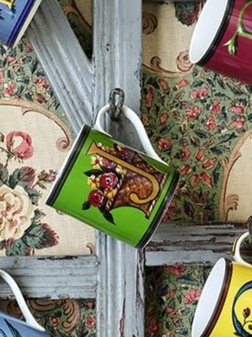 SPODE Kit Kemp Letter "J" Alphabet Mug 12 oz. in Green in Gift Box NWT - Picture 3 of 8